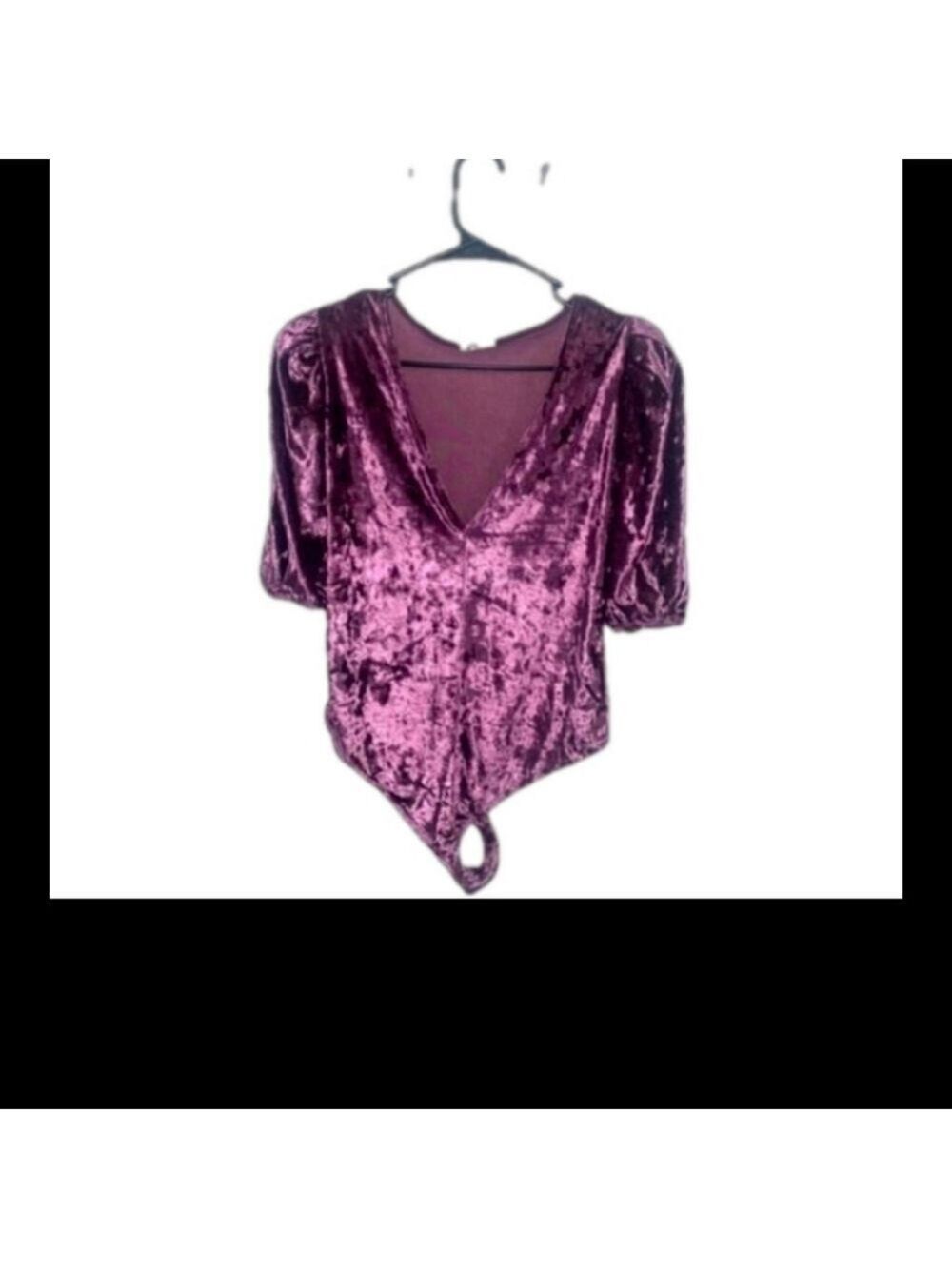 NWOT Free People Don’t You Wish Velvet Bodysuit - Picture 2 of 5